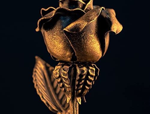 Amazon.com: MakuliSmit Hand Forged Bronze Metal Rose Solid Gift of Everlasting Love : Home & Kit