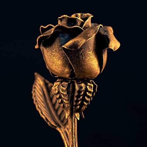 Amazon.com: MakuliSmit Hand Forged Bronze Metal Rose Solid Gift of Everlasting Love : Home & Kit