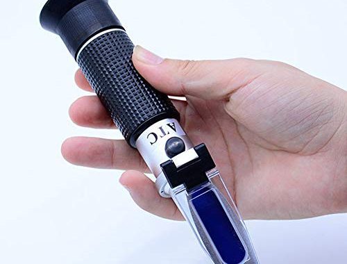 aichose Brix Refractometer with ATC, Dual Scale - Specific Gravity & Brix, Hydrometer in Wine Ma