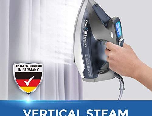 Amazon.com: PurSteam Professional Grade 1800-Watt Steam Iron with Digital LCD Screen, 3-Way Auto-Off