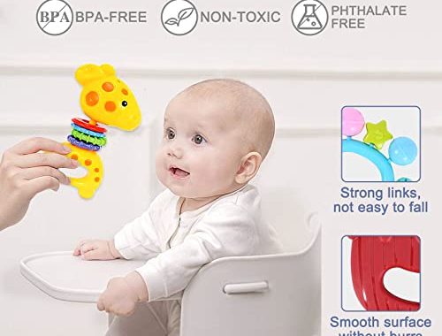 Amazon.com : AZEN 20Pcs Baby Rattles Toys for 0-12 Month, Infant Newborn Toddler Toys for 0-6 Months