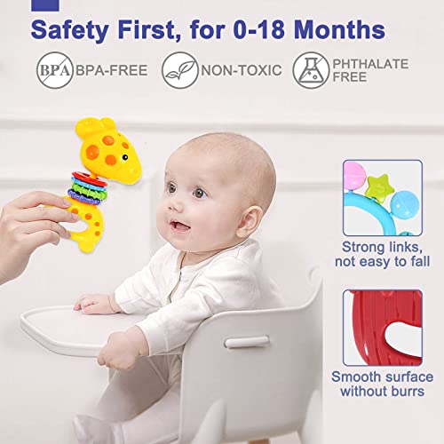 Amazon.com : AZEN 20Pcs Baby Rattles Toys for 0-12 Month, Infant Newborn Toddler Toys for 0-6 Months