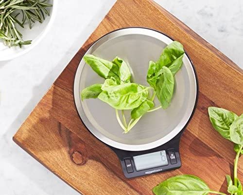 Amazon.com: Amazon Basics Stainless Steel Digital Kitchen Scale with LCD Display, Batteries Included