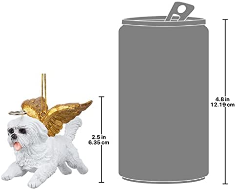Amazon.com: Design Toscano Honor the Pooch: Maltese Holiday Dog Angel Ornament : Home & Kitchen
