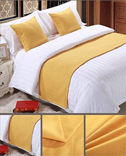 Amazon.com: Bed Runner Yellow 3 Pcs Set, Luxury Bedding Scarf Pad Decorative Table Runner Bed Protec
