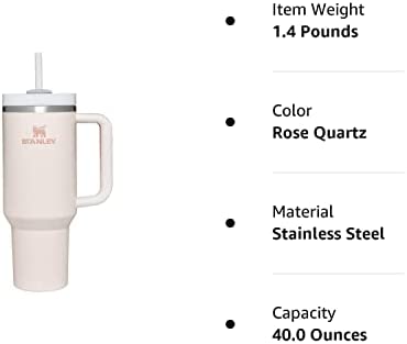 Amazon.com | The Quencher H2.0 FlowState™ Tumbler | 40 OZ Rose Quartz: Tumblers & Water Glasses