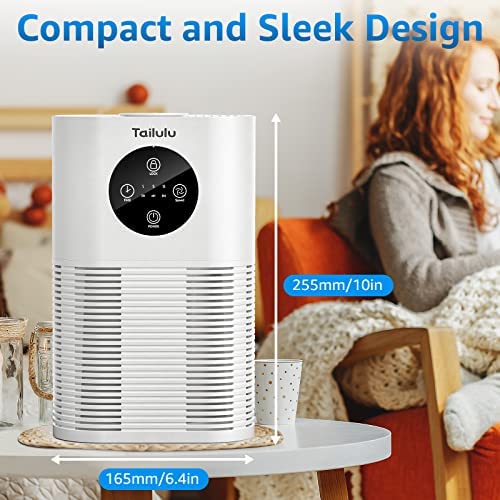 Amazon.com: Air Purifiers for Pet,Tailulu Home Air Cleaner For Bedroom up to 600 sq.ft 24db with Fra