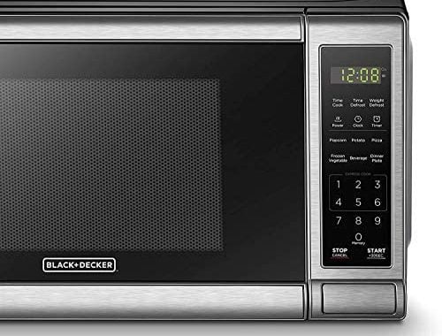 Amazon.com: BLACK+DECKER EM720CB7 Digital Microwave Oven with Turntable Push-Button Door, Child Safe