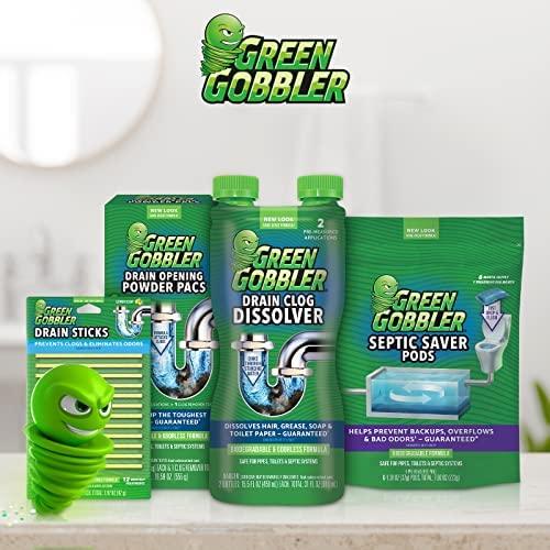 Amazon.com: Green Gobbler Liquid Hair Drain Clog Remover & Cleaner, For Toilets, Sinks, Tubs - S