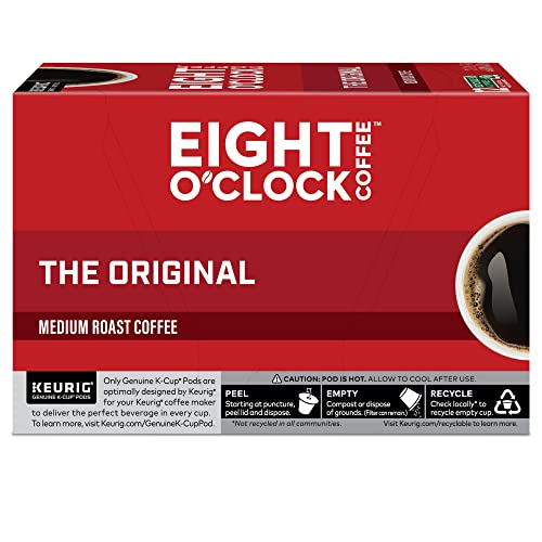 Amazon.com: Eight O'Clock Coffee The Original, Single-Serve Keurig K-Cup Pods, Medium Roast Coffee P
