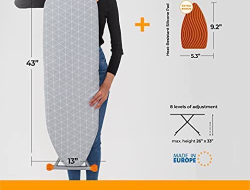 Amazon.com: Happhom Compact Space Saver Ironing Board with Extra Thick Heavy Duty Padded Cotton Cove