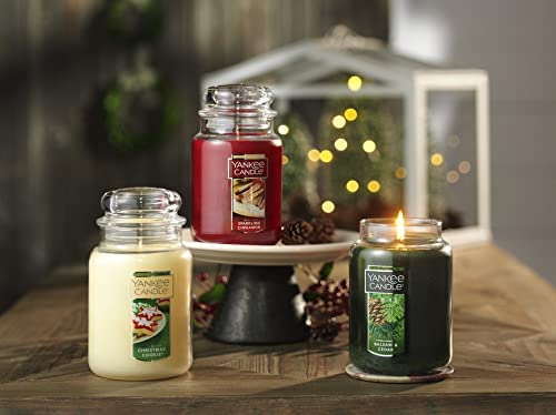Amazon.com: Yankee Candle Balsam & Cedar Scented, Classic 22oz Large Jar Single Wick Candle, Ove