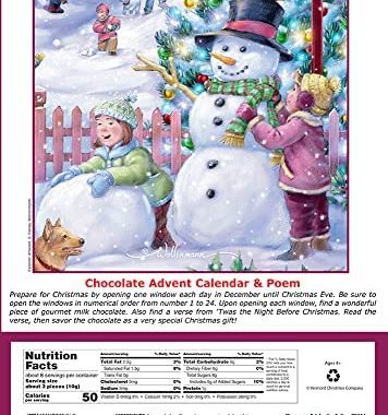 Snowman Celebration Chocolate Advent Calendar (Countdown to Christmas),2.65 OZ