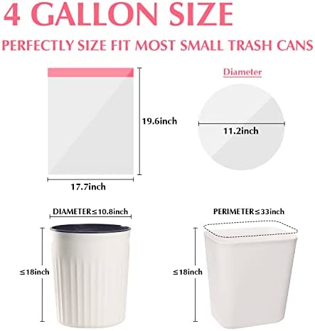 Amazon.com: Small Trash Bags 2-4 Gallon Drawstring-Ryobyo 4 Gallon Trash Bag Extra Strong, Small Gar