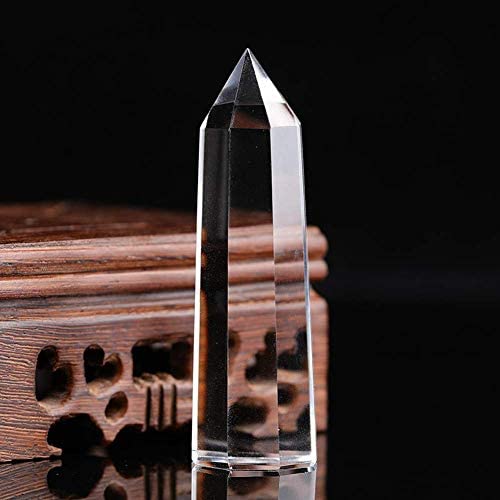 Luckeeper Healing Crystal Wands 2" Clear Quartz Crystal Obelisk | Polished 6 Faceted Reiki Chakra Me