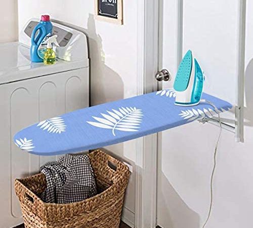 14x42 Inch Over-The-Door Ironing Board Replacement Pad/Cover,100% Cotton Iron Board Cover and Heavy-