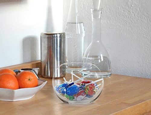 CYS EXCEL Glass Bubble Bowl (H-4.5" W-5.5", Approx. 1/4 Gal.) | Multiple Size Choices Fish Bowl Vase