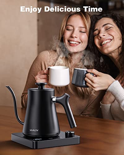 Ulalov Gooseneck Electric Kettle 1.0L with Temperature Control,Ultra Fast Boiling Hot Water Kettle f