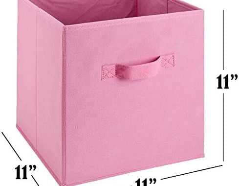 Foldable Cube Storage Bins - 6 Pack - These Decorative Fabric Storage Cubes are Collapsible and Grea