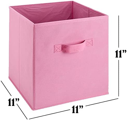 Foldable Cube Storage Bins - 6 Pack - These Decorative Fabric Storage Cubes are Collapsible and Grea