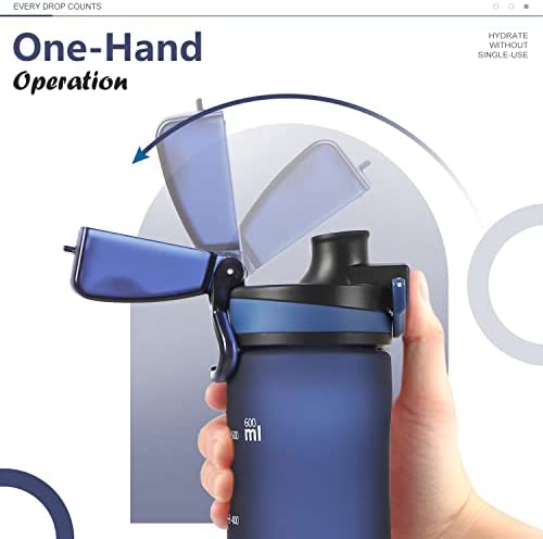 Amazon.com : Opard Sports Water Bottle, 20 Oz BPA Free Non-Toxic Tritan Plastic Water Bottle with Le