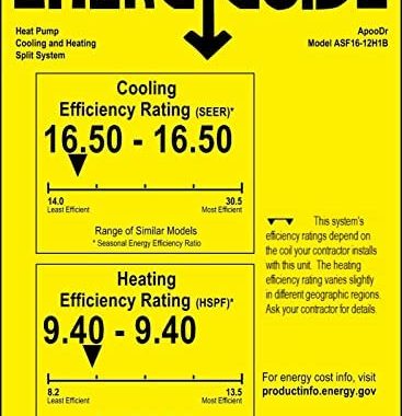 Amazon.com: ApooDr 12000 BTU Mini Split Air Conditioner Ductless Inverter System 16.5 SEER with Heat