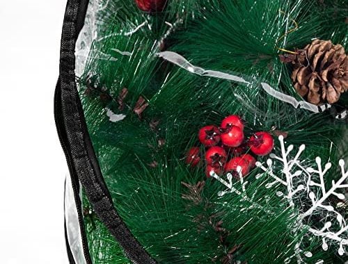 Amazon.com: foci cozi 2-Pack Christmas Wreath Storage Container 24'', Clear Wreath Storage Bags with