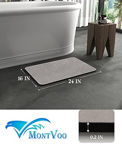 Amazon.com: MontVoo-Bath Mat Rug-Rubber Non Slip Quick Dry Super Absorbent Thin Bathroom Rugs Fit Un
