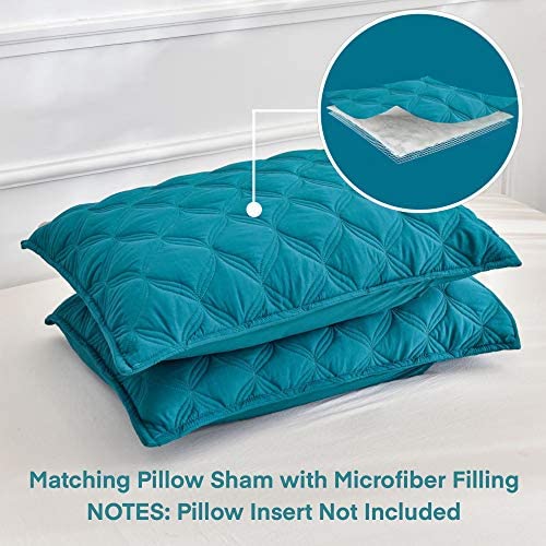 Amazon.com: Litanika King Size Quilt Bedding Set - Teal Lightweight Comforter Bedspreads & Cover