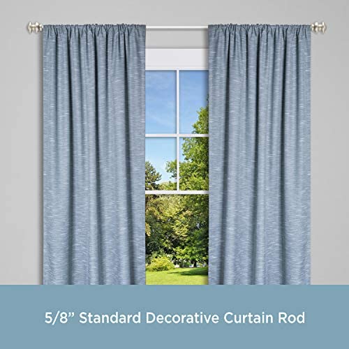 Kenney Kendall Standard Decorative Window Curtain Rod, KN71716, 28-48" (71cm-122cm), 5/8" (15.8mm) d