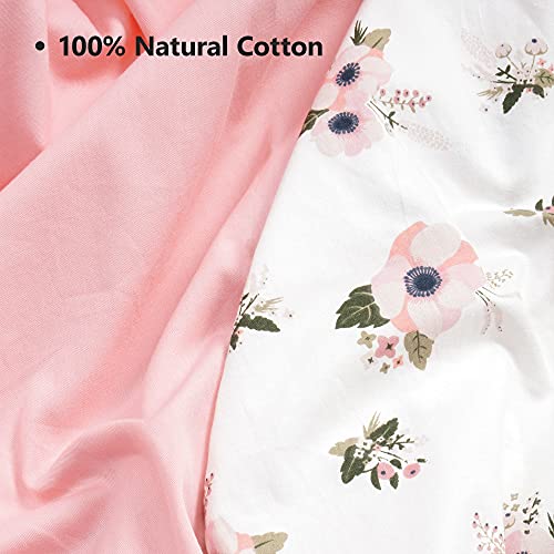 Amazon.com : TILLYOU Fitted Crib Sheets Girl 2 Pack - 100% Natural Cotton Toddler Bed Mattress Sheet