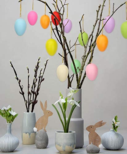 Amazon.com: 30 Pcs Easter Hanging Eggs Decorations - Colorful Plastic Easter Eggs, Decorative Easter