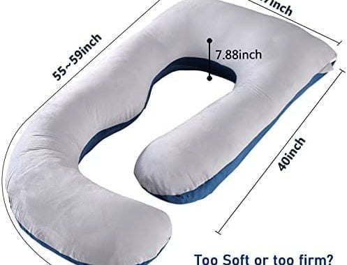 Amazon.com: cauzyart Pregnancy Pillows for Sleeping 55 Inches U-Shape Full Body Pillow and Maternity