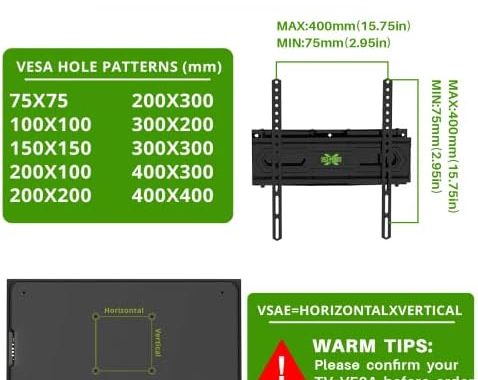 Amazon.com: USX MOUNT Full Motion TV Wall Mount for Most 32-65 inch Flat Screen/LED/4K TVs, Swivel/T