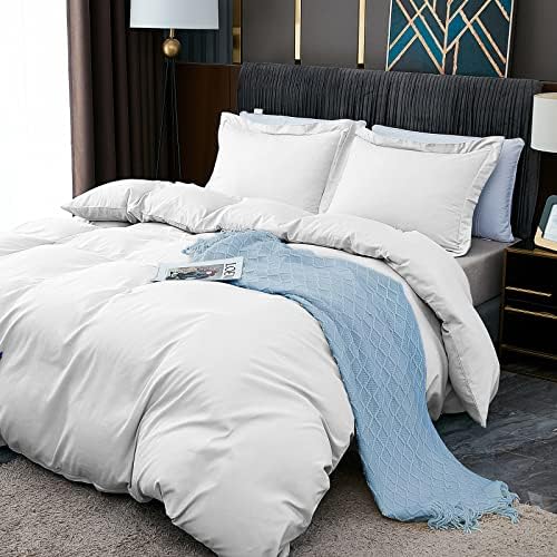 Duvet Covers King Size - Ultra Soft and Breathable Bedding King Comforter Sets Washed Microfiber 3 P