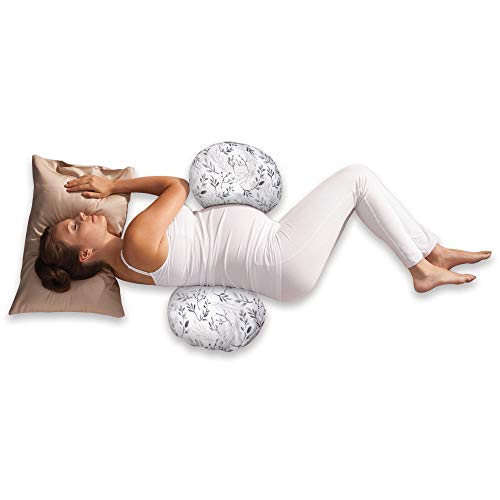 Amazon.com: Boppy Side Sleeper Pregnancy Pillow with Removable Jersey Pillow Cover | Gray Falling Le