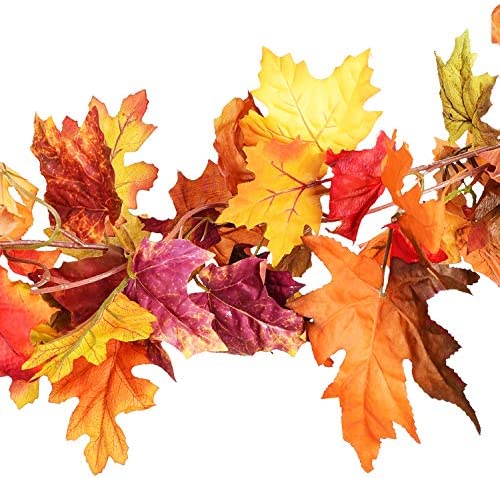 Amazon.com: DearHouse 2 Pack Fall Garland Maple Leaf, 5.9Ft/Piece Hanging Vine Garland Artificial Au