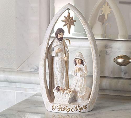Amazon.com: Burton 9733809 Holy Family Nativity Decor, Resin : Home & Kitchen