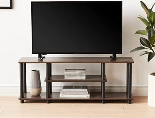 Amazon.com: Furinno Turn-N-Tube No Tools 3D 3-Tier Entertainment TV Stand up to 50 inch TV, Round Tu