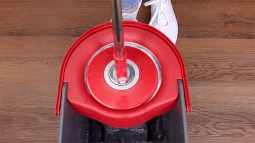 Amazon.com: Simpli-Magic 79349 Spin Mop Kit with Three Mop Heads Included,16 x 11 x 11 inches, Red/B