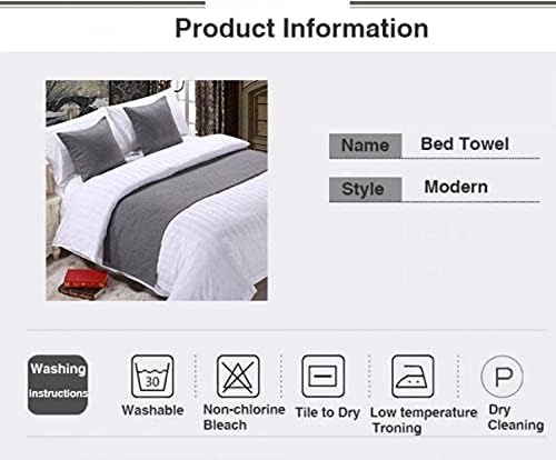 Amazon.com: QFWMCW Hotel Bed Runner Scarf Queen Size Luxury Jacquard Rustic Style Home Bedding Scarf