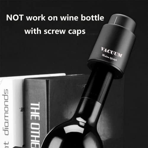 [2 PACK]Wine Bottle Stoppers,Real Vacuum Wine Stoppers,Reusable Wine Preserver,Wine Corks Keep Fresh