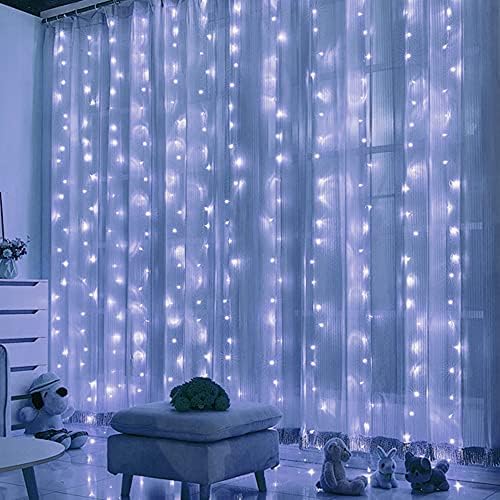 Amazon.com: HOME LIGHTING Window Curtain String Lights, 300 LED 8 Lighting Modes Fairy Copper Light