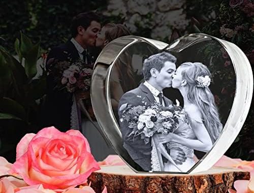 Amazon.com: 3D Crystal Photo Heart with Free LED Light Base - Personalized with Your Own Photo, Cust