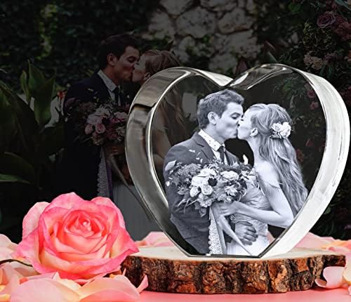 Amazon.com: 3D Crystal Photo Heart with Free LED Light Base - Personalized with Your Own Photo, Cust