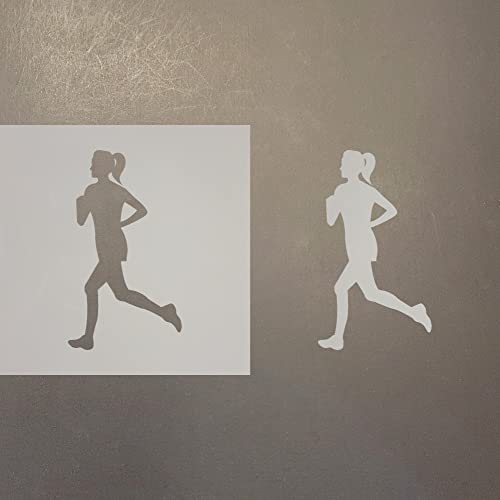 Amazon.com: Running Girl 1 Reusable Mylar Stencil - Art Craft Supplies 4 Inch : Handmade Products
