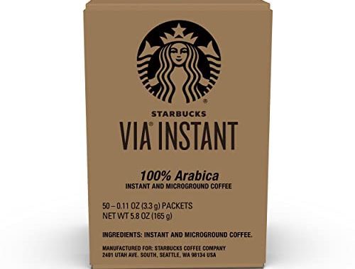 Amazon.com : Starbucks VIA Instant Coffee—Dark Roast Coffee—Italian Roast—100% Arabica—1 box (50 pac