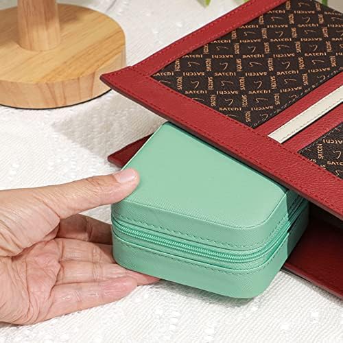 Amazon.com: GOTDYA PU Leather Small Travel Jewelry Case,Portable Jewelry Box with Zipper for Organiz