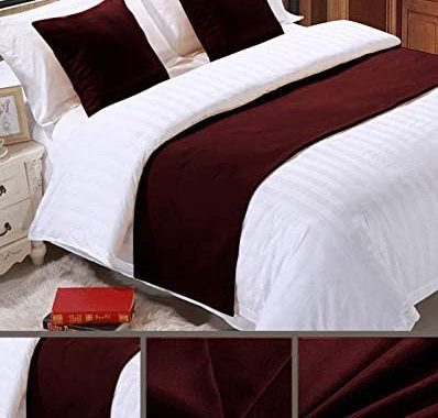 Amazon.com: 3 Piece Bed Runner Scarf Protector SDipcover Bed Decorative Scarf for Bedroom Hotel Wedd