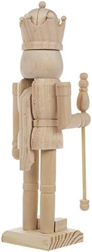 Wood Nutcracker With Staff Christmas Decoration Gift